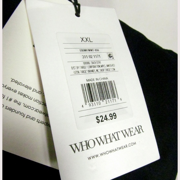 WhoWhatWear Dress Size XXL Black Slit Sides - Picture 3 of 7